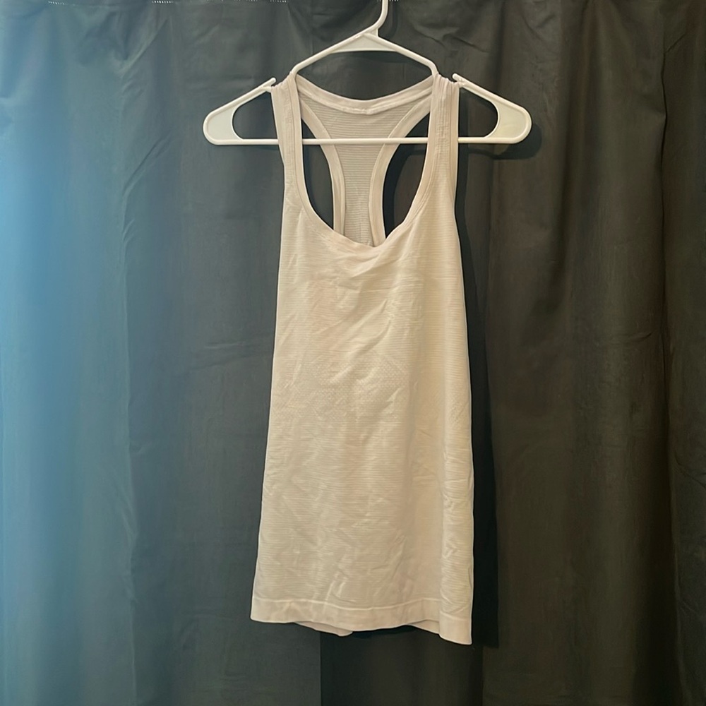 Off white grey lululemon tank top